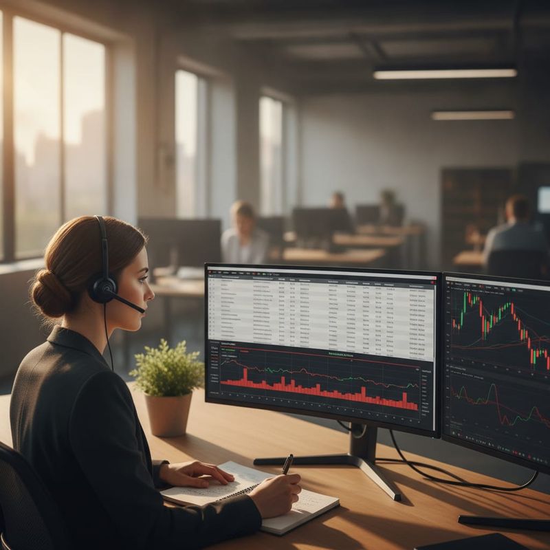Brokerage account manager reviewing dormant trading accounts during an AI reactivation campaign