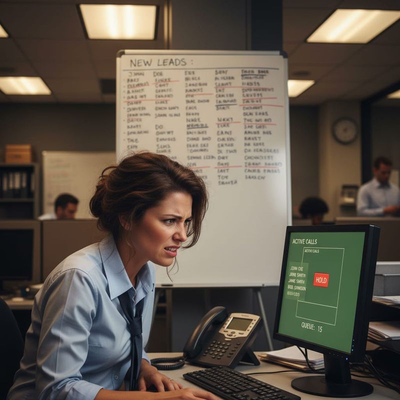 Sales rep limited by a single-line power dialer during outbound calling