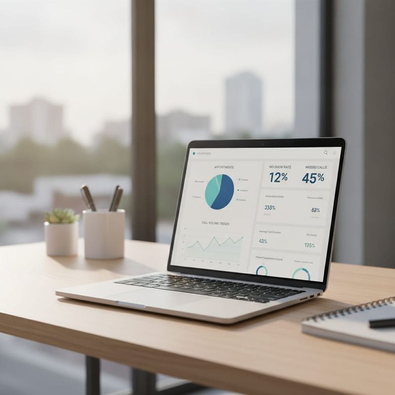 Real-time analytics dashboard tracking patient answer and no-show rates