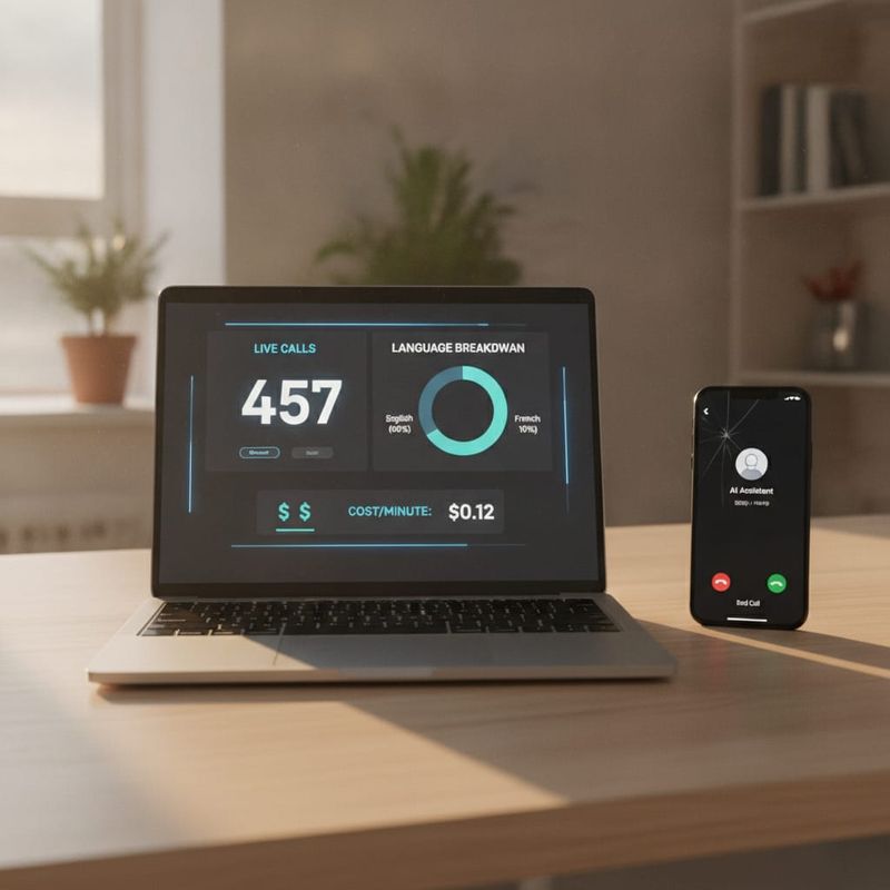 AI calling campaign dashboard replacing manual forex calling with live call counts and cost per minute