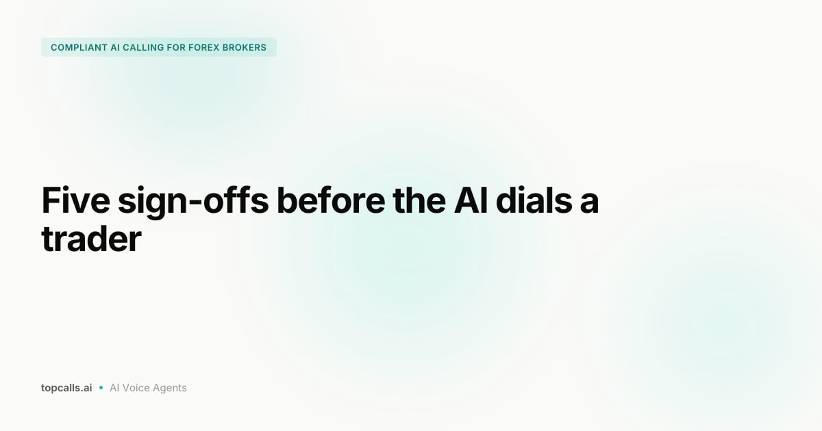 Cover image for AI Calling for Forex Brokers: A Compliance Planning Guide