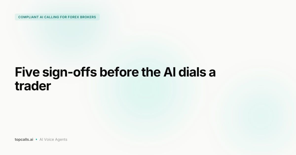Cover Image for AI Calling for Forex Brokers: A Compliance Planning Guide