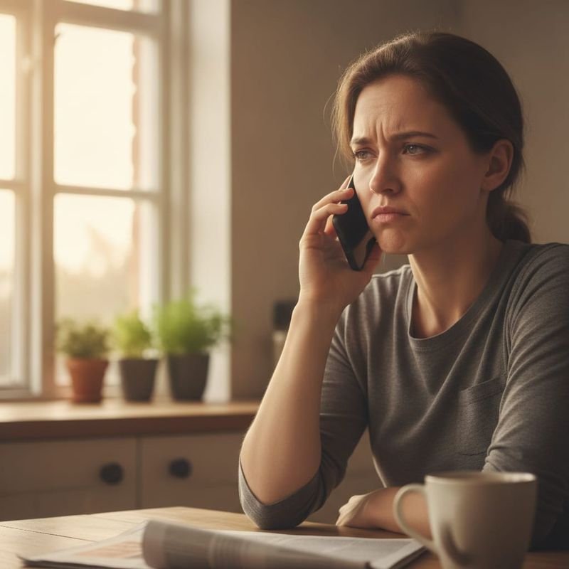 Caller waiting on hold while navigating a press-1 IVR phone menu