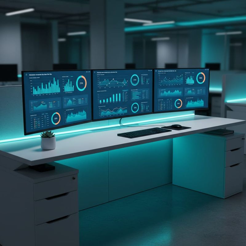 Sales operations center with AI-powered call analytics dashboards