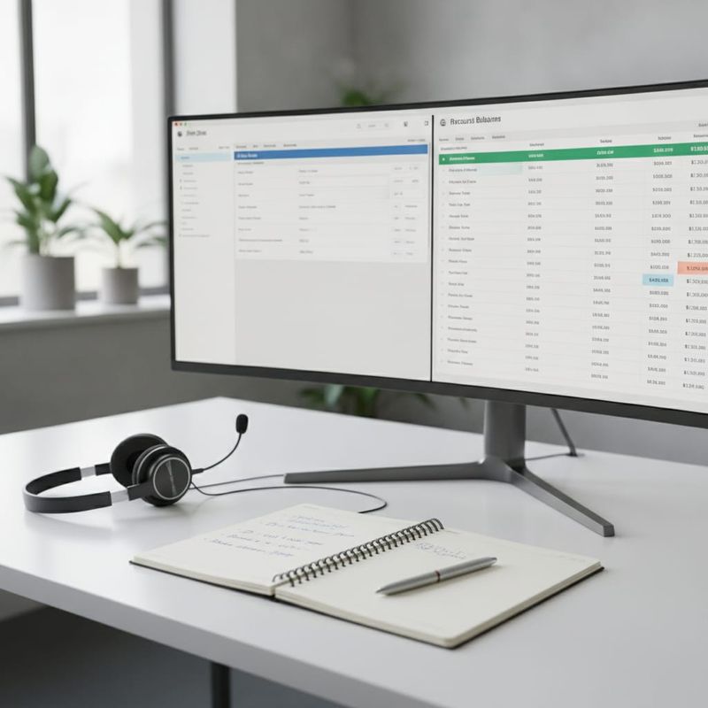 Retention desk monitor showing a CRM trader record synced with a trading platform account list