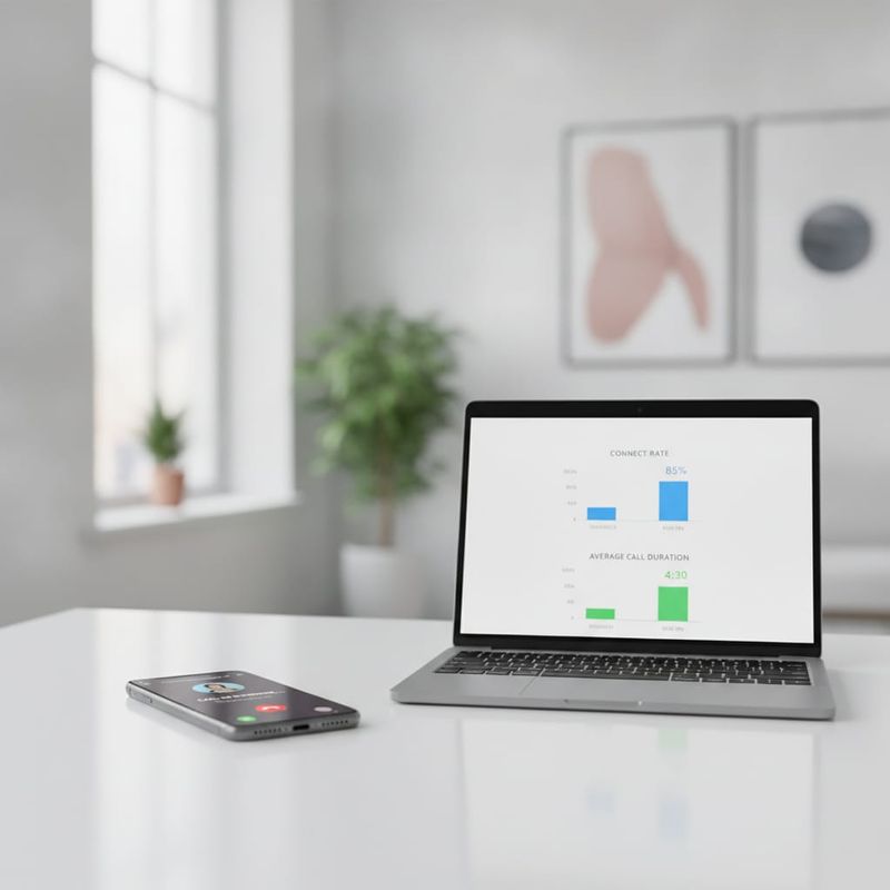 Phone and call analytics dashboard used to monitor forex broker call automation