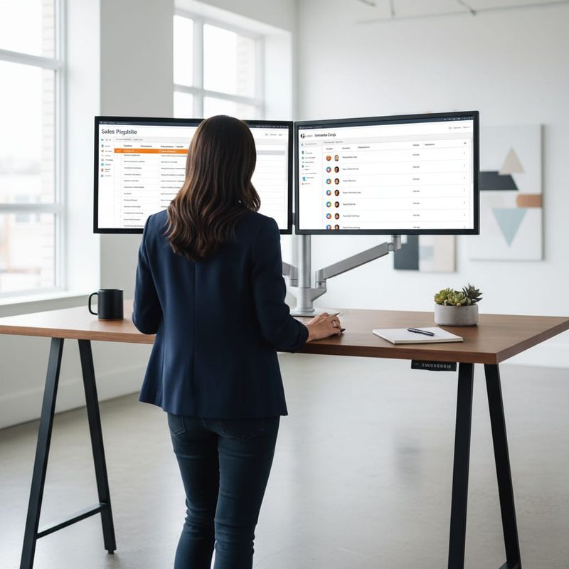 CRM activity timeline showing automated AI call logs and follow-up tasks