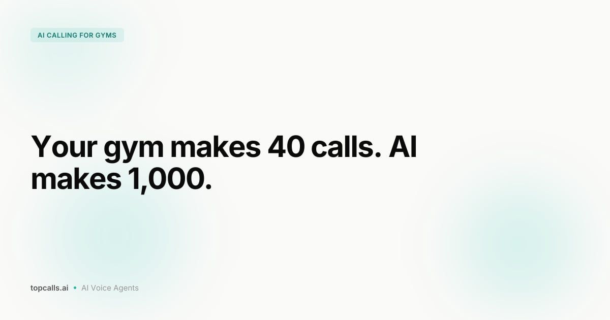 Cover Image for AI Voice Agents for Fitness Studios and Gyms