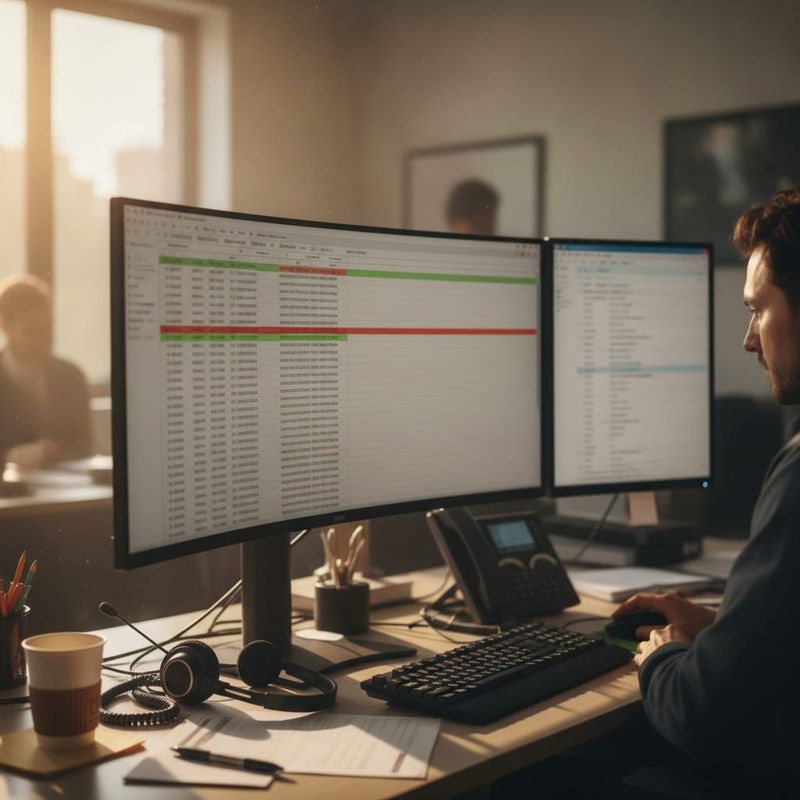 Brokerage analyst cleaning a forex lead list before loading it into an AI calling campaign