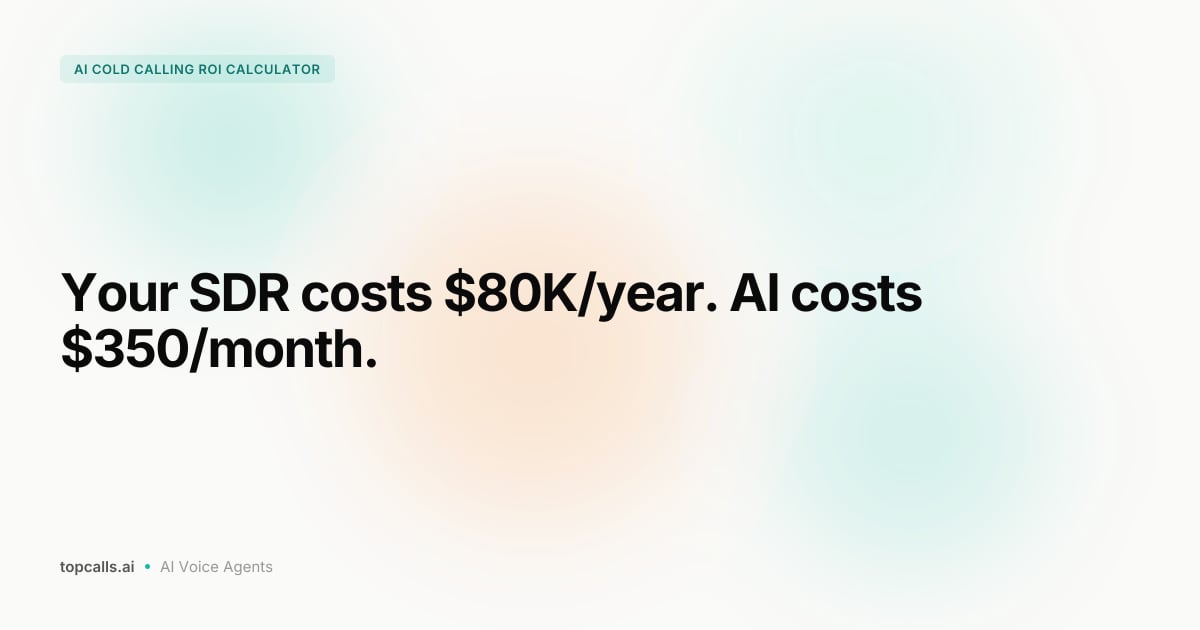 Cover image for How to Calculate ROI for AI Cold Calling (Free Formula + Calculator)