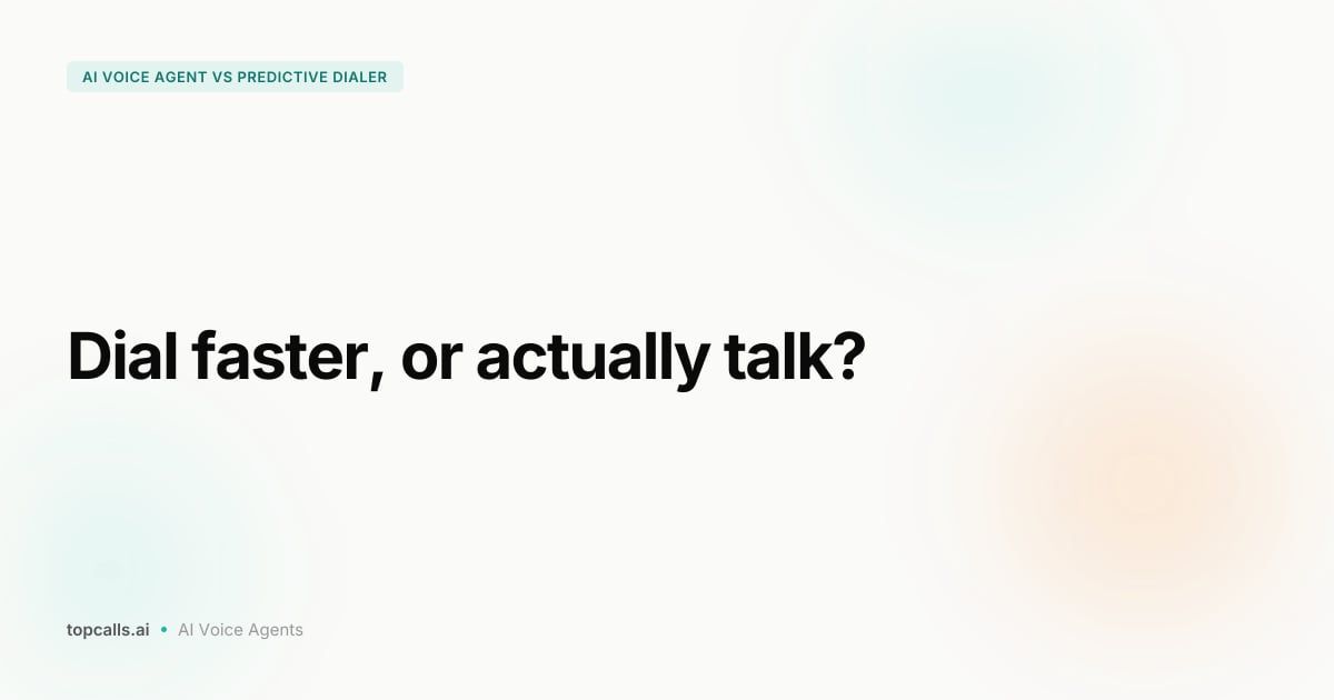 Cover image for AI Voice Agent vs Predictive Dialer for Brokerages