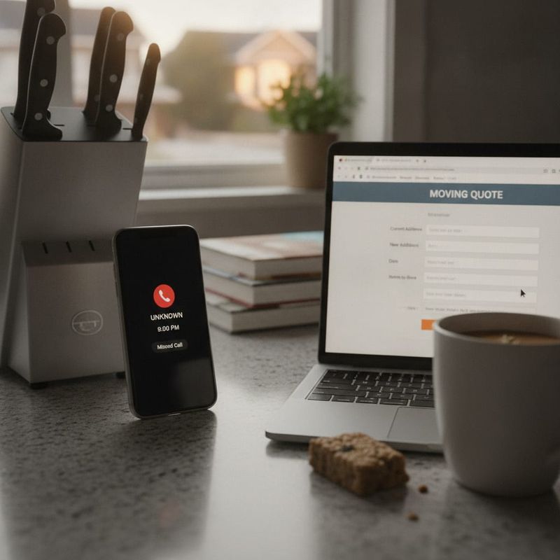 After-hours moving inquiry: a missed call at night on a customer's phone