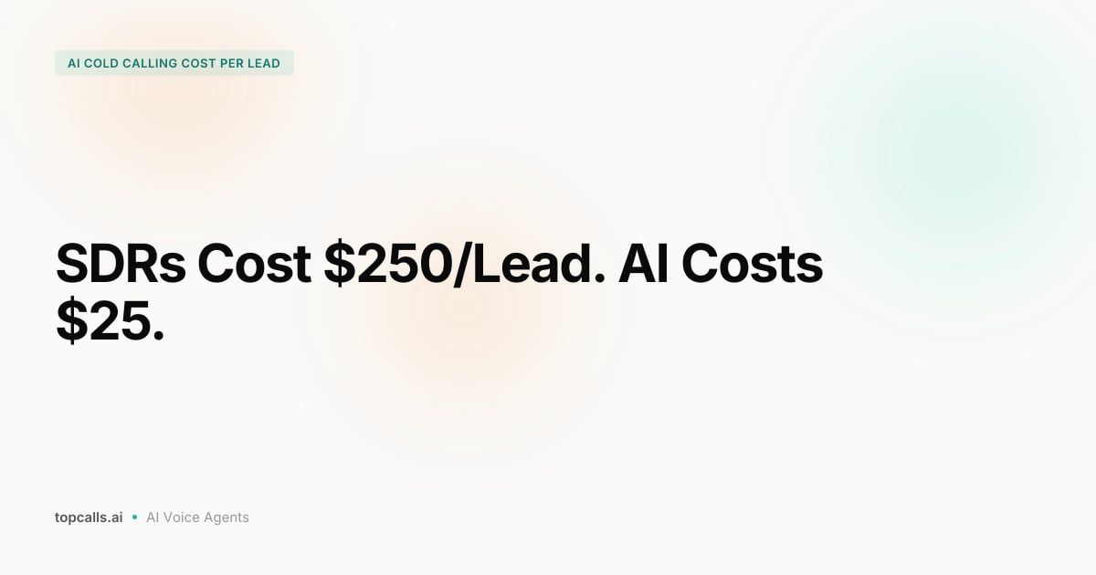 Cover Image for AI Cold Calling Cost Per Lead: Real 2026 Benchmarks