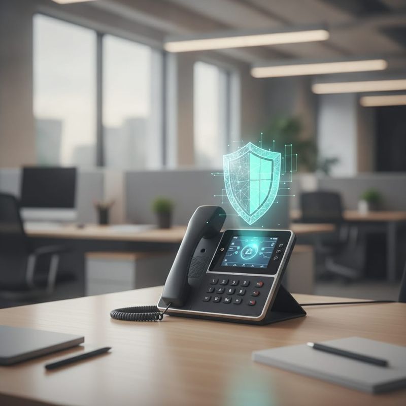 Business phone with call authentication security visualization for STIR/SHAKEN compliance