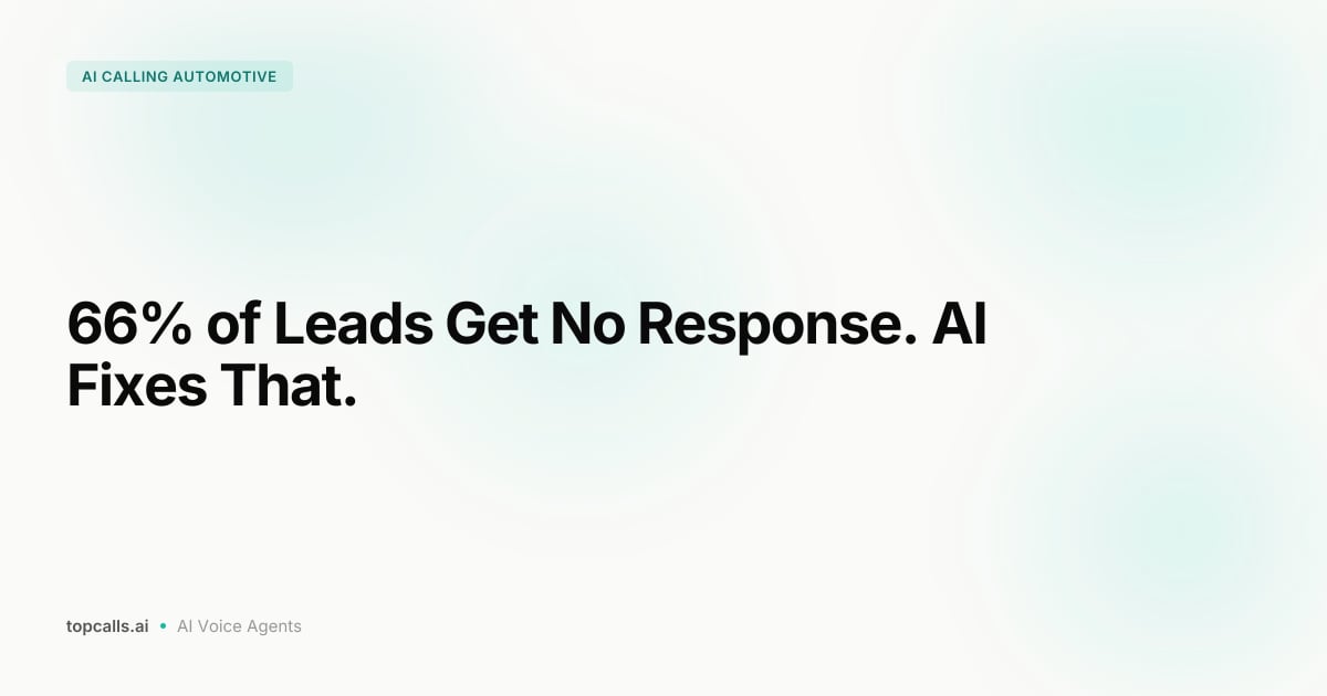 Cover image for AI Calling for Automotive Dealerships: Lead Response and Qualification