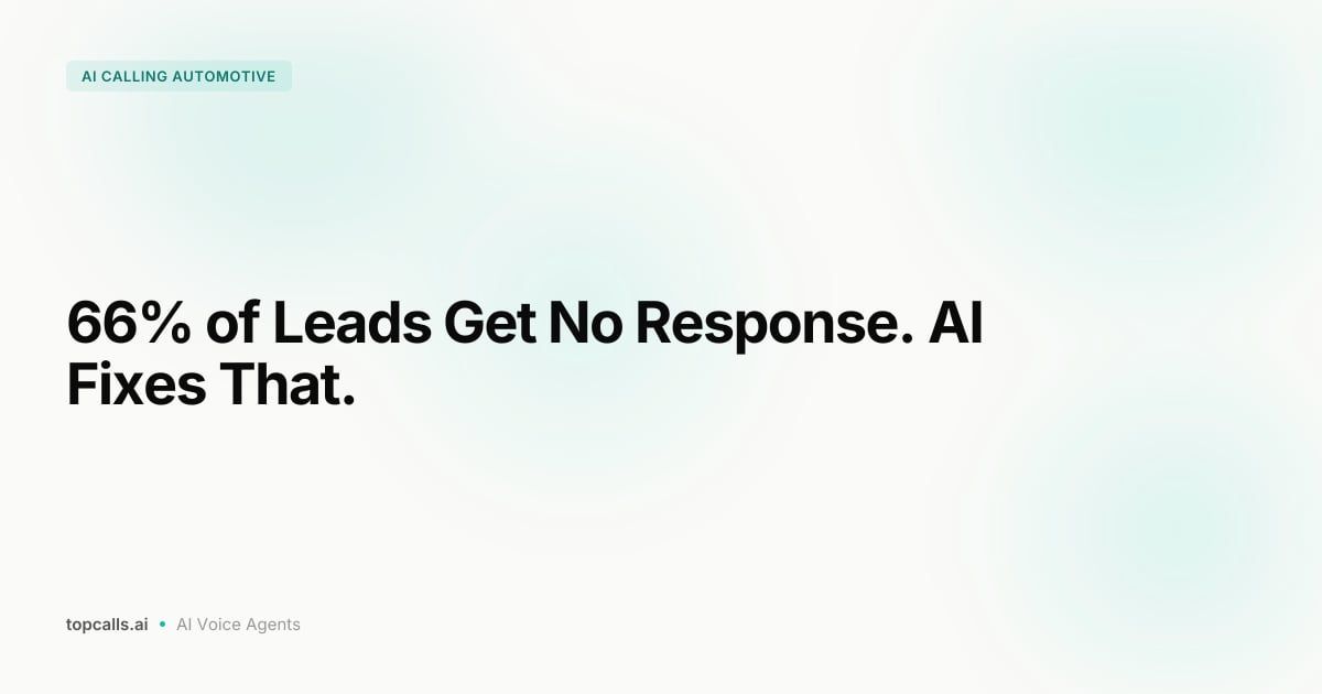 Cover image for AI Calling for Automotive Dealerships: Lead Response and Qualification