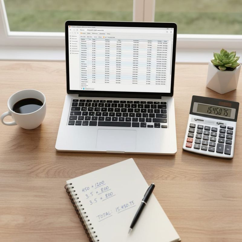 Cost calculation workspace comparing AI sales call costs to human SDR expenses