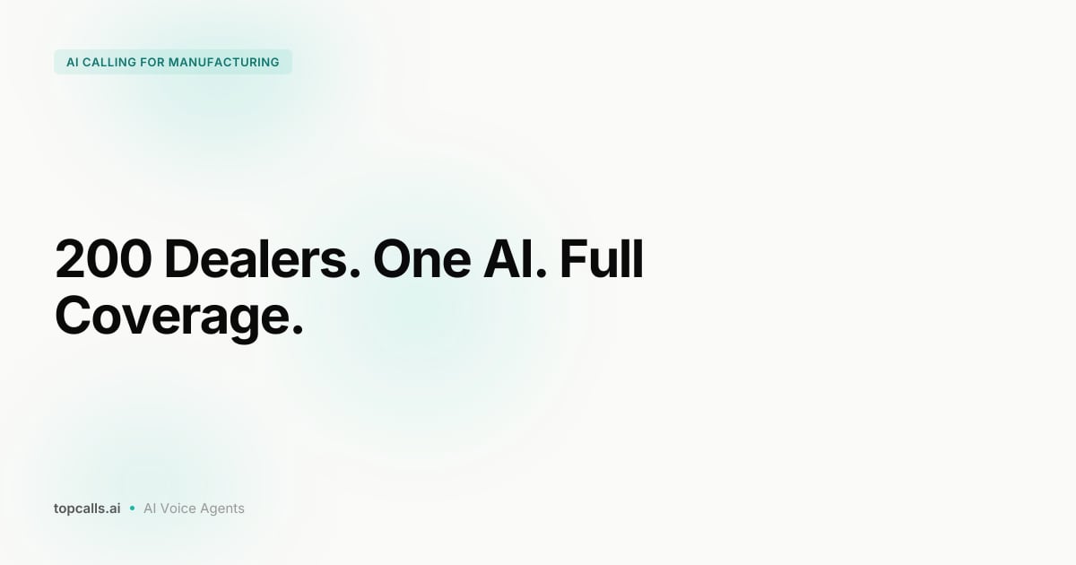 Cover image for AI Voice Agents for Manufacturing and Distributors