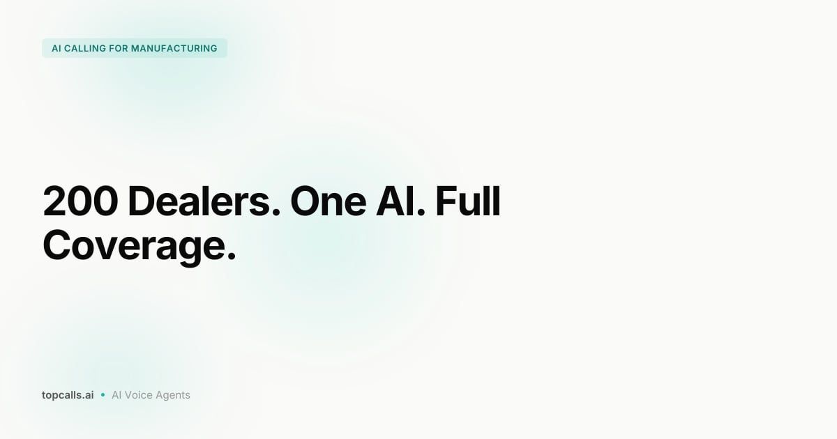 Cover Image for AI Voice Agents for Manufacturing and Distributors