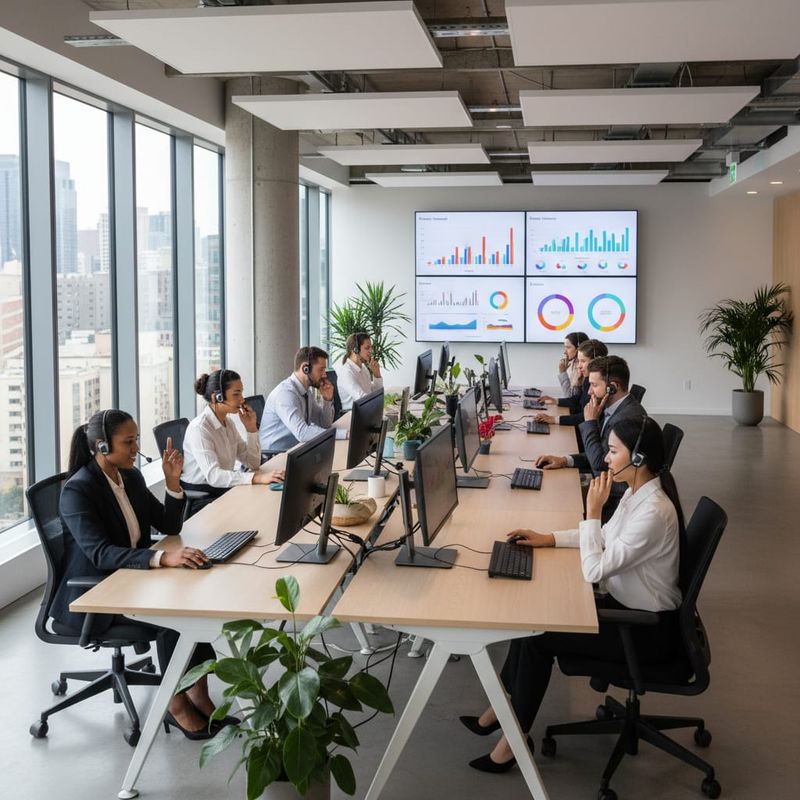 Sales team running AI-powered cold calling campaigns to improve conversion rates