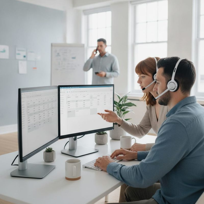Sales team reviewing booked appointments generated by an AI voice agent