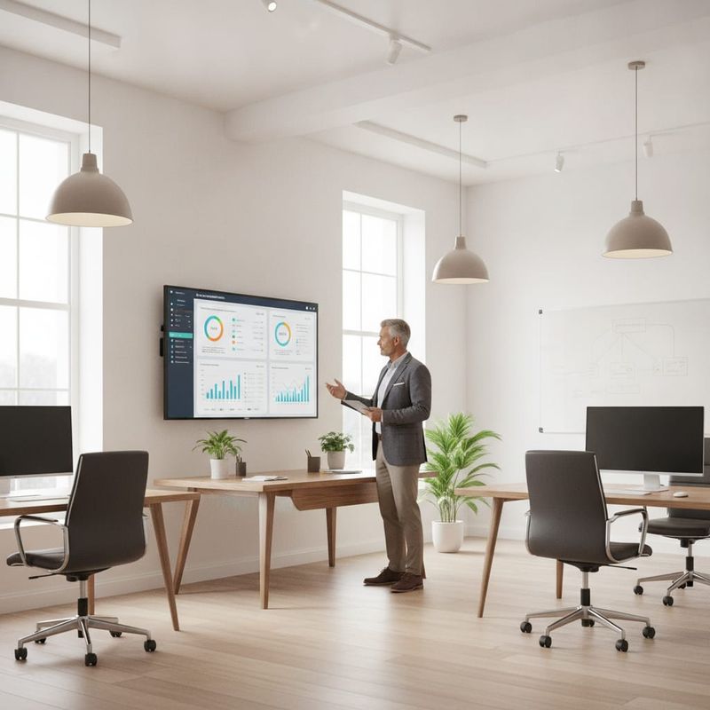 Sales manager reviewing AI voice agent call analytics dashboard