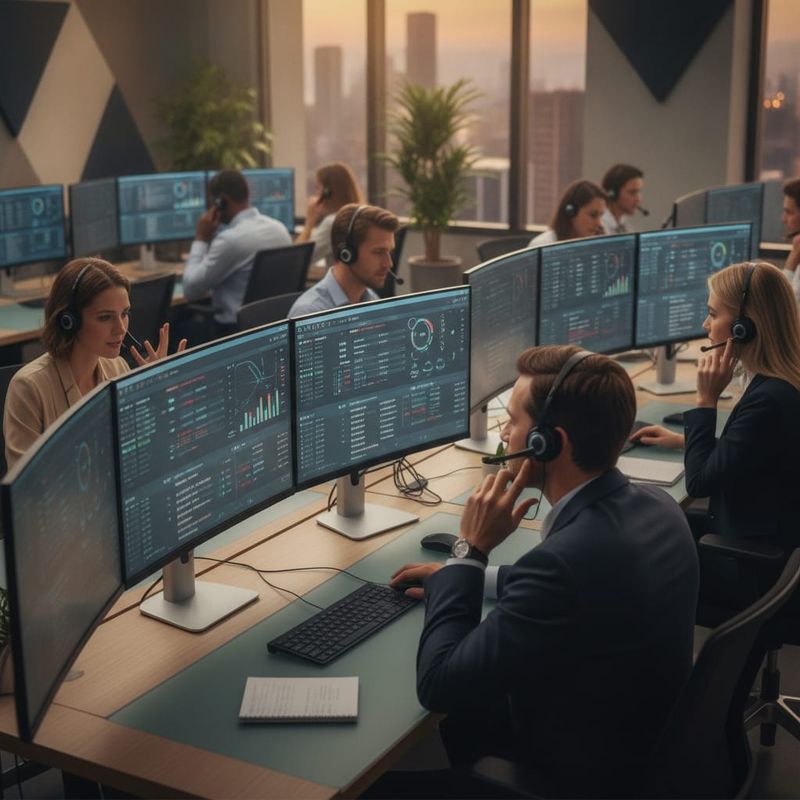 B2B lead generation agency team using AI voice calling tools