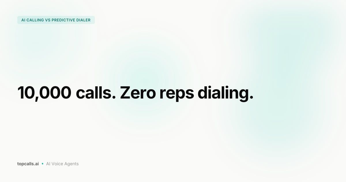 Cover Image for AI Calling vs Predictive Dialer: When to Use Which in 2026