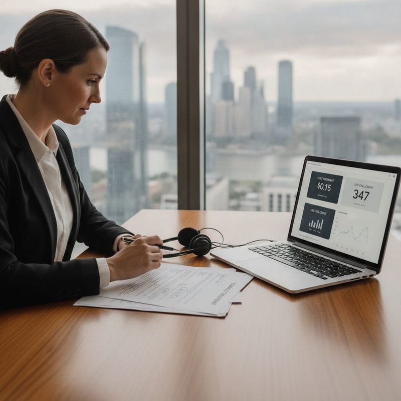 Broker operations manager comparing an outsourced call center contract with a Topcalls campaign dashboard