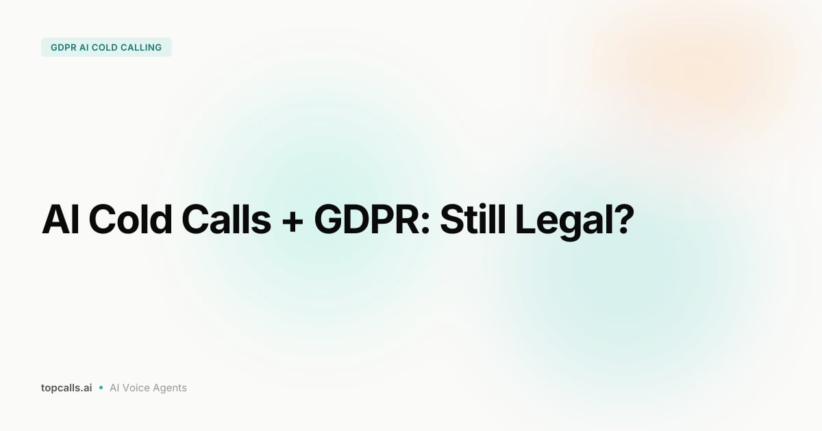 Cover image for GDPR and AI Outbound Calling: Guide for European Sales