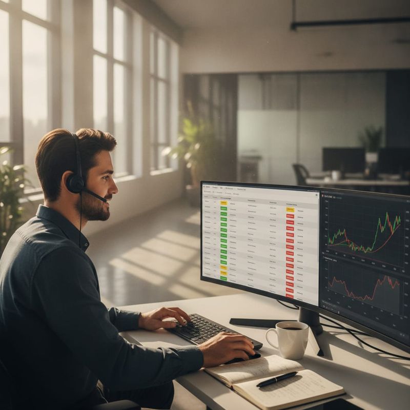 Retention specialist at a forex broker reviewing AI call dispositions on a campaign screen