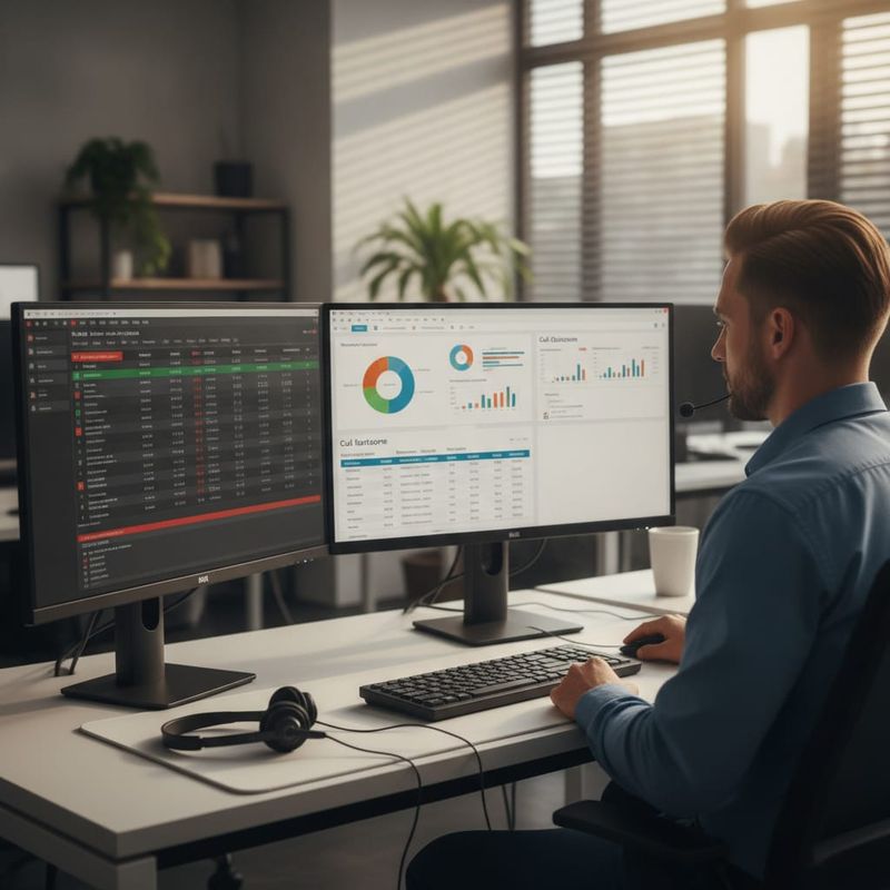Brokerage account manager reviewing a dormant trader call list for a forex client reactivation campaign