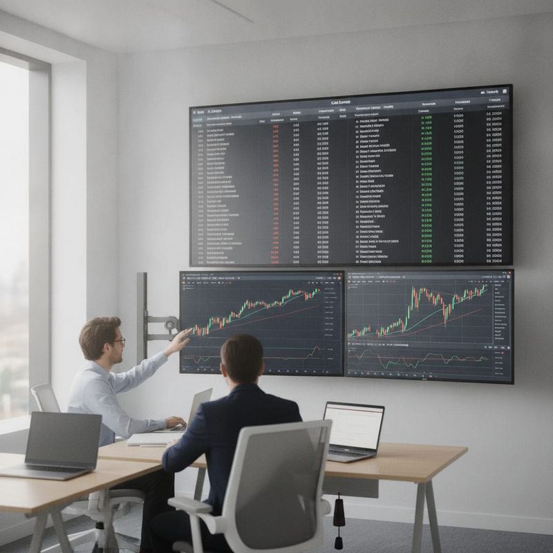 Brokerage operations room watching live call events from a reactivation campaign on a wall dashboard