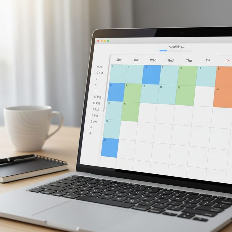 Calendar booking interface showing AI appointment setting filling demo slots automatically