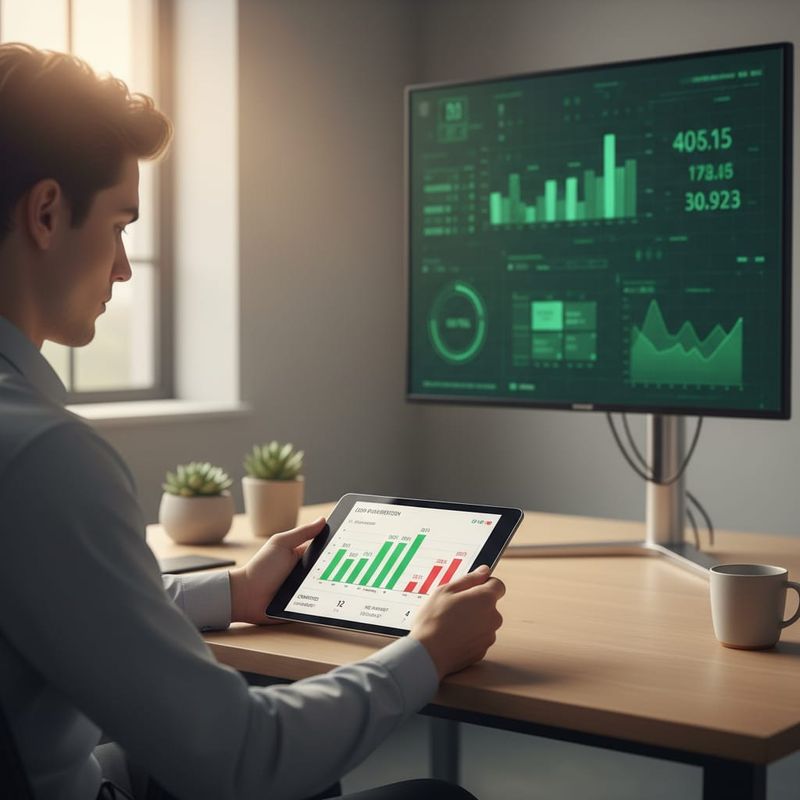 Sales representative reviewing AI lead qualification scores before calling prospects