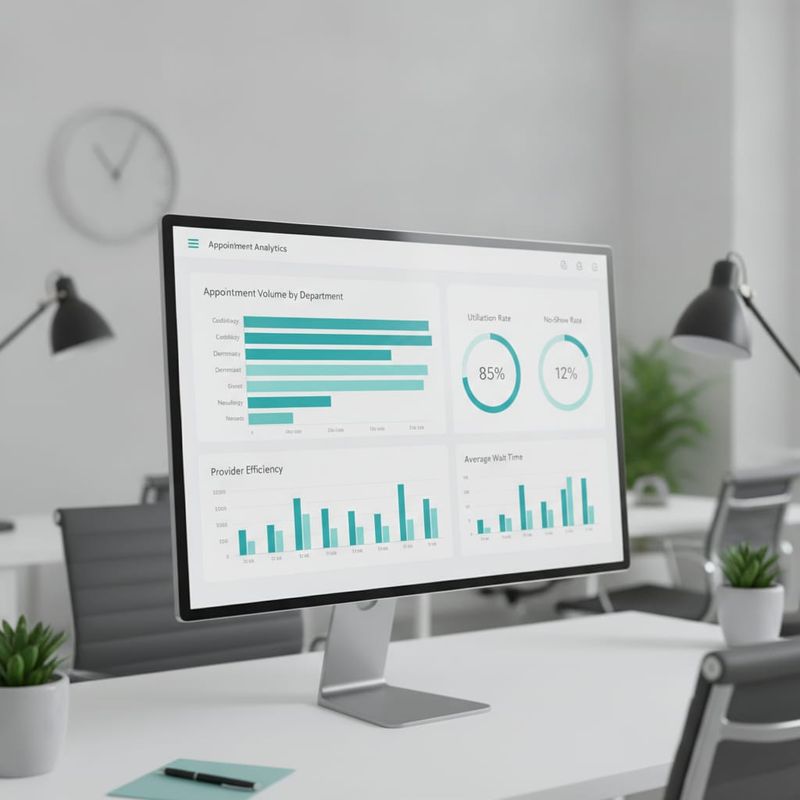 Appointment utilization dashboard showing chair fill rate improvement