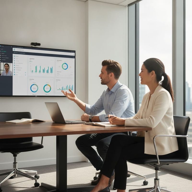 Managed service provider team running a demo meeting booked by AI calling