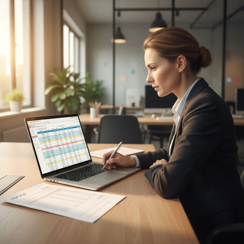 Comparing AI voice agent pricing models on a laptop next to an invoice