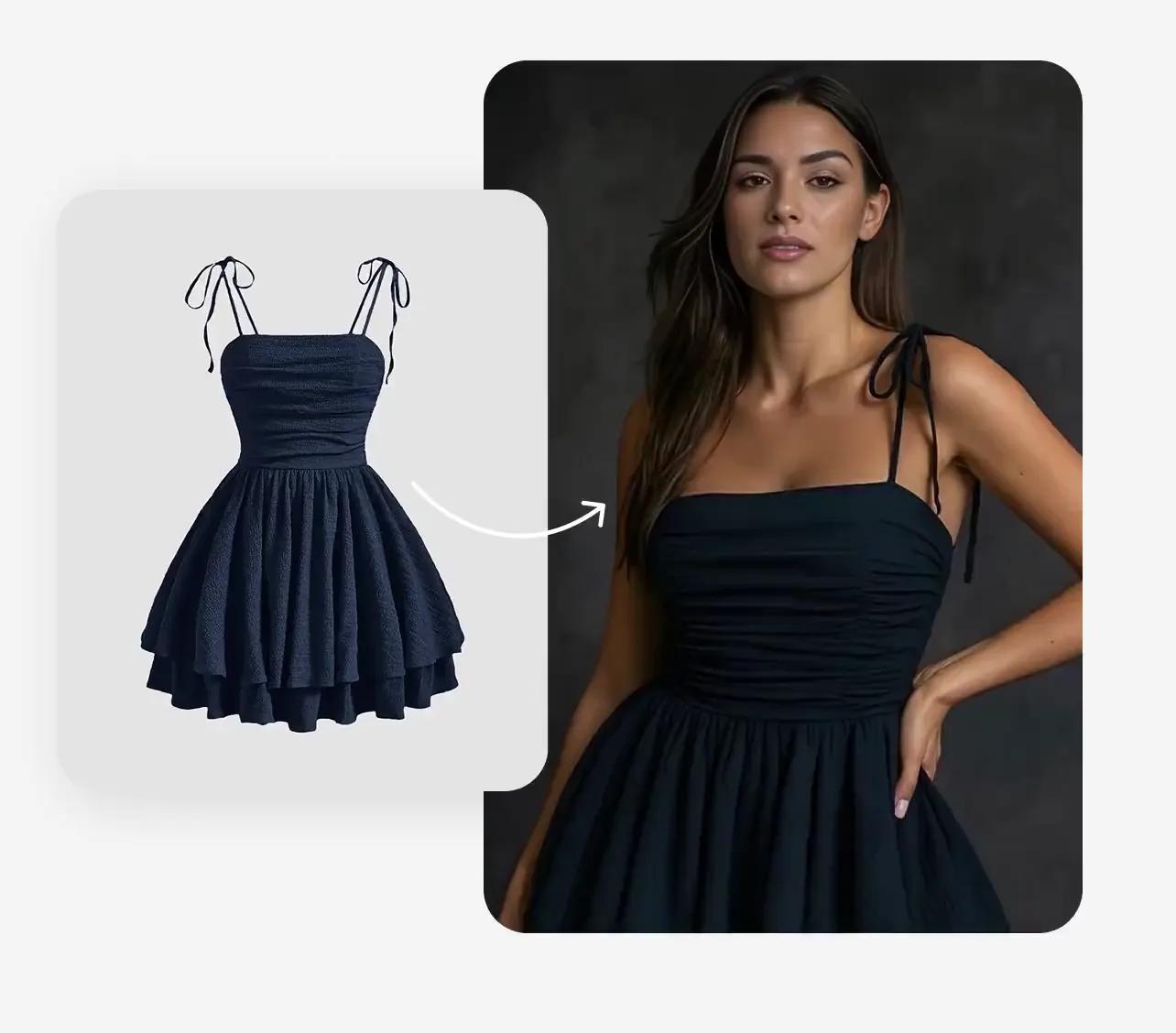 Flatlay To On Model