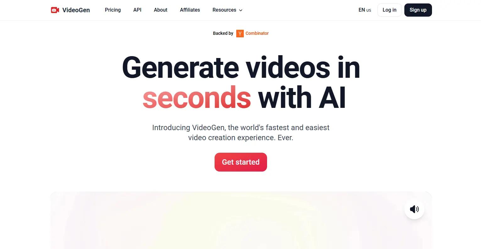 Videogen Website Image