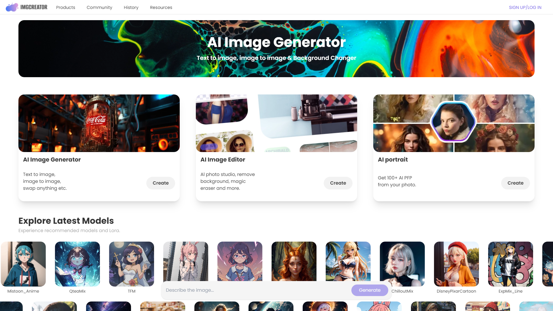 ImgCreator Website Image