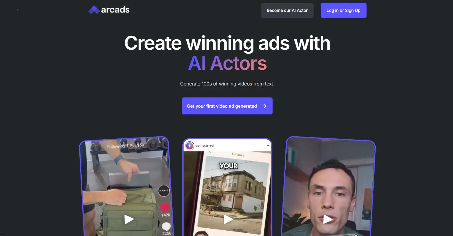 Arcads.ai Website Image