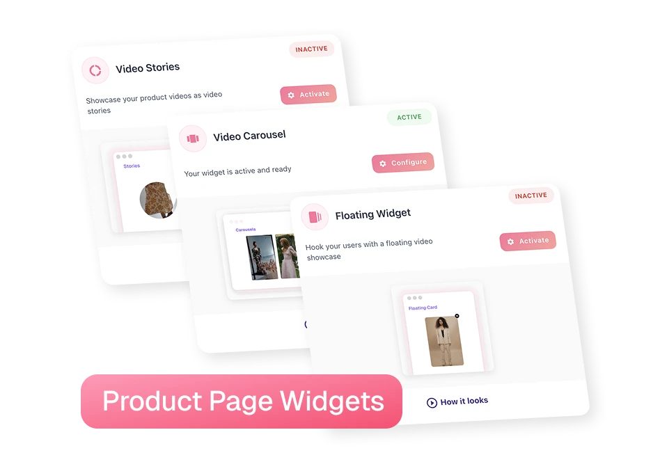Captivating <span>Video Widgets</span> for Your Product Pages