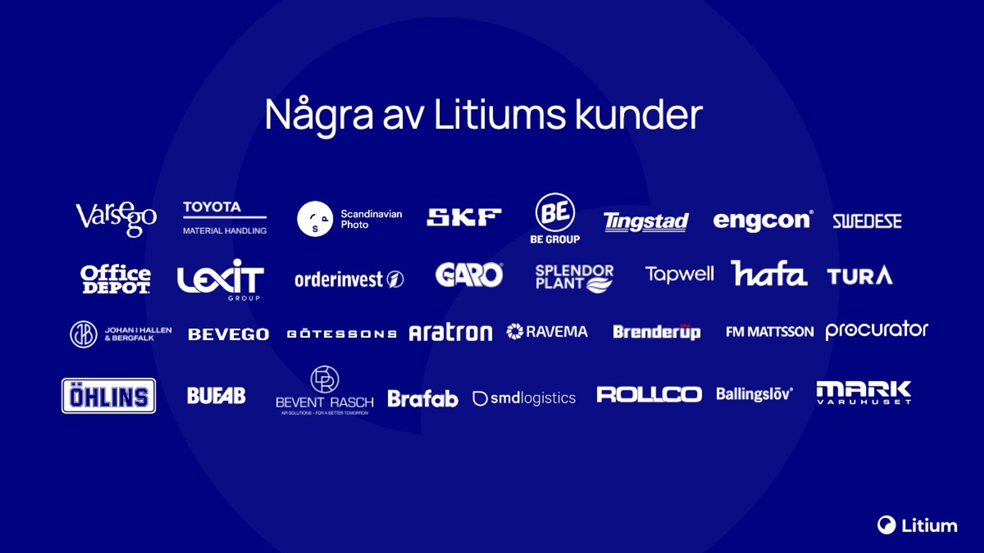 Några av Litiums kunder