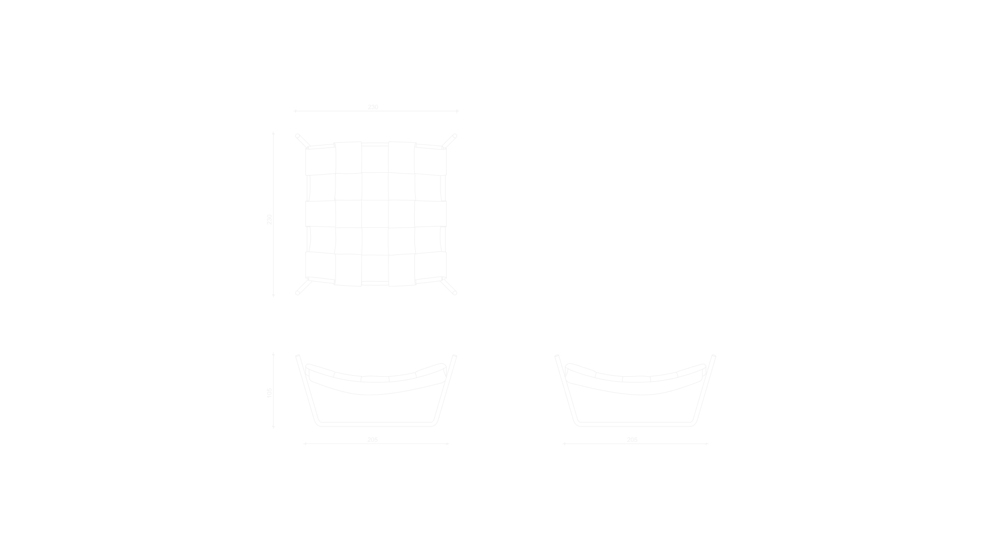 Dimensional drawing of tuohinen 2 hammock