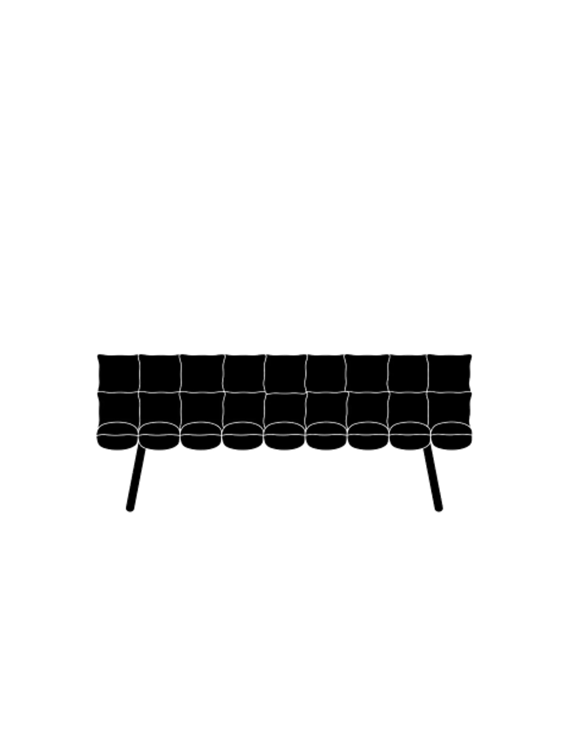 Tuohinen 1 sofa drawn in sketch style