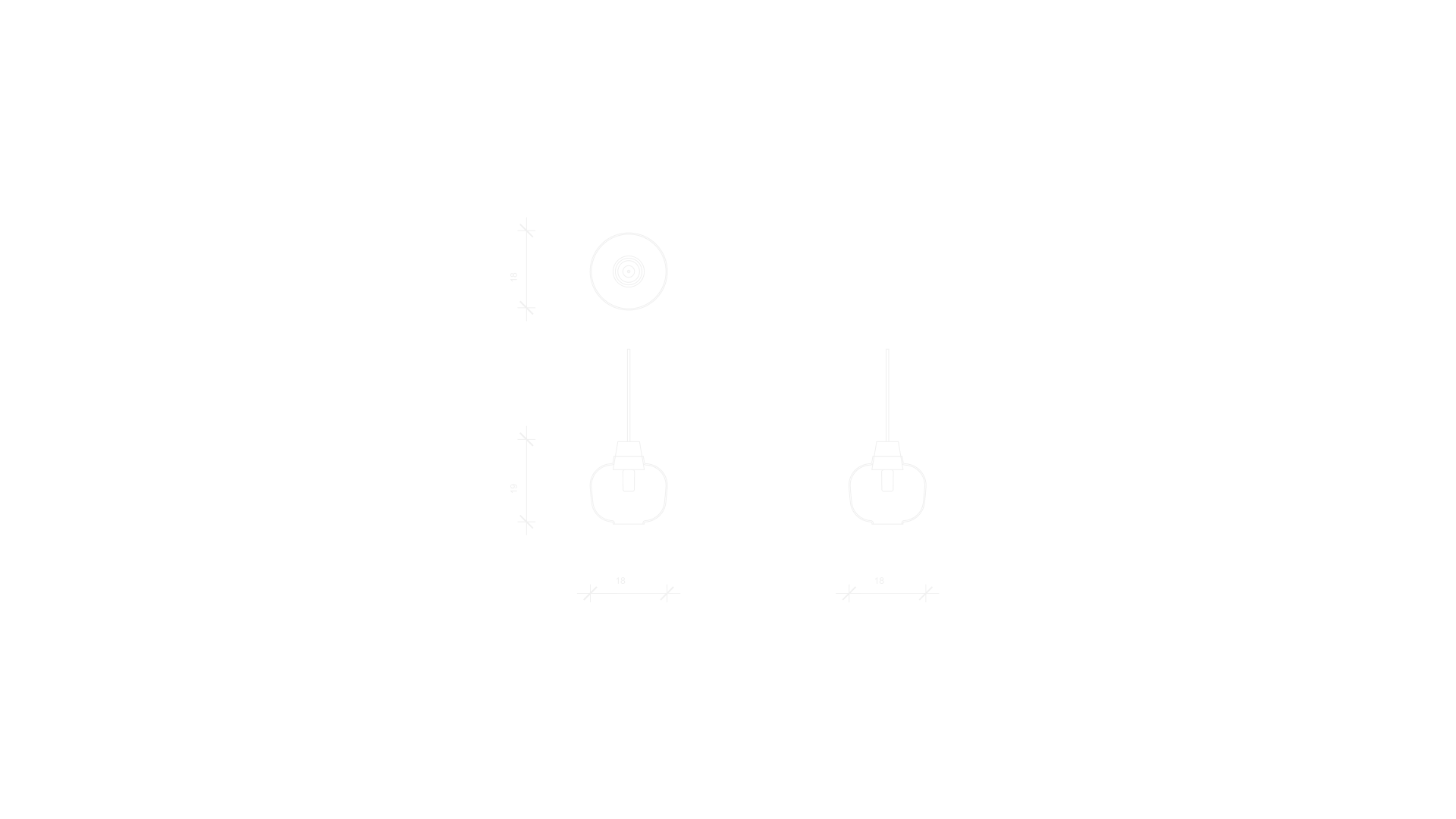 dimensional drawing of An Apple lamp 