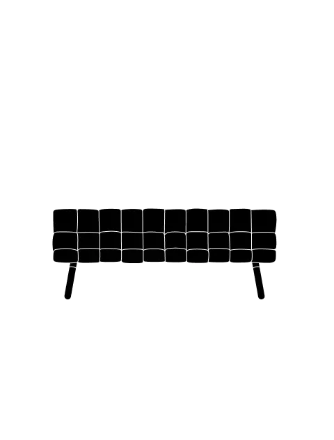 Wove Sofa drawn in sketch style