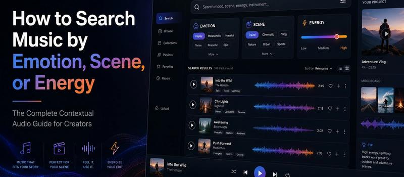 How to Search Music by Emotion, Scene, or Energy: The Complete Contextual Audio Guide for Creators