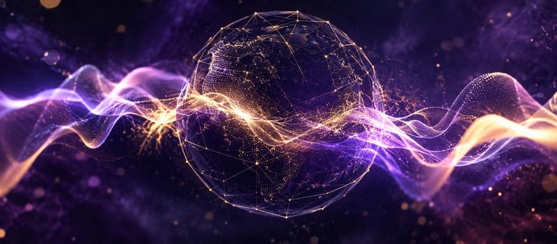 Abstract 3D soundwave artwork illustrating universal music connecting global audiences without language barriers